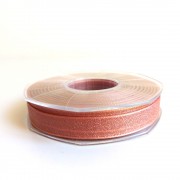 Lurex Organza Ribbon  15 mm - Color Old Pink
